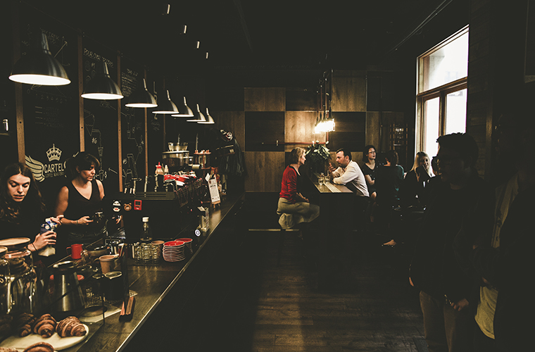 Dark Moody Restaurant