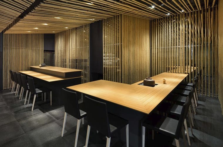 Bamboo in a Restaurant